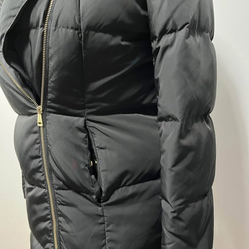 Cole Haan Signature Taffeta Down Quilted Oversize Hooded Front Zip Coat [size L] - Picture 4 of 10